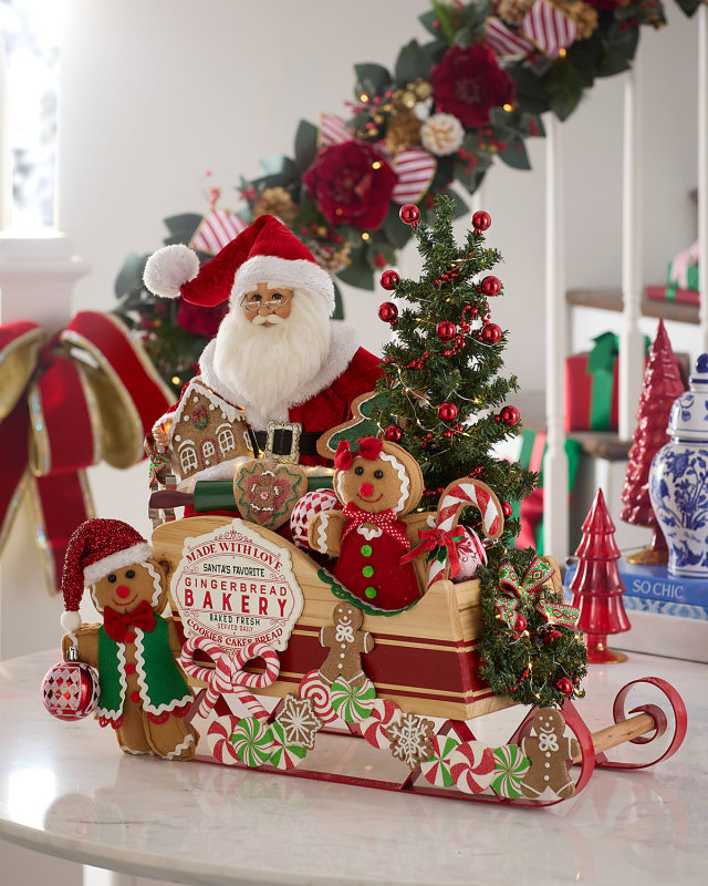 Gingerbread Bakery Sleigh Christmas Decoration